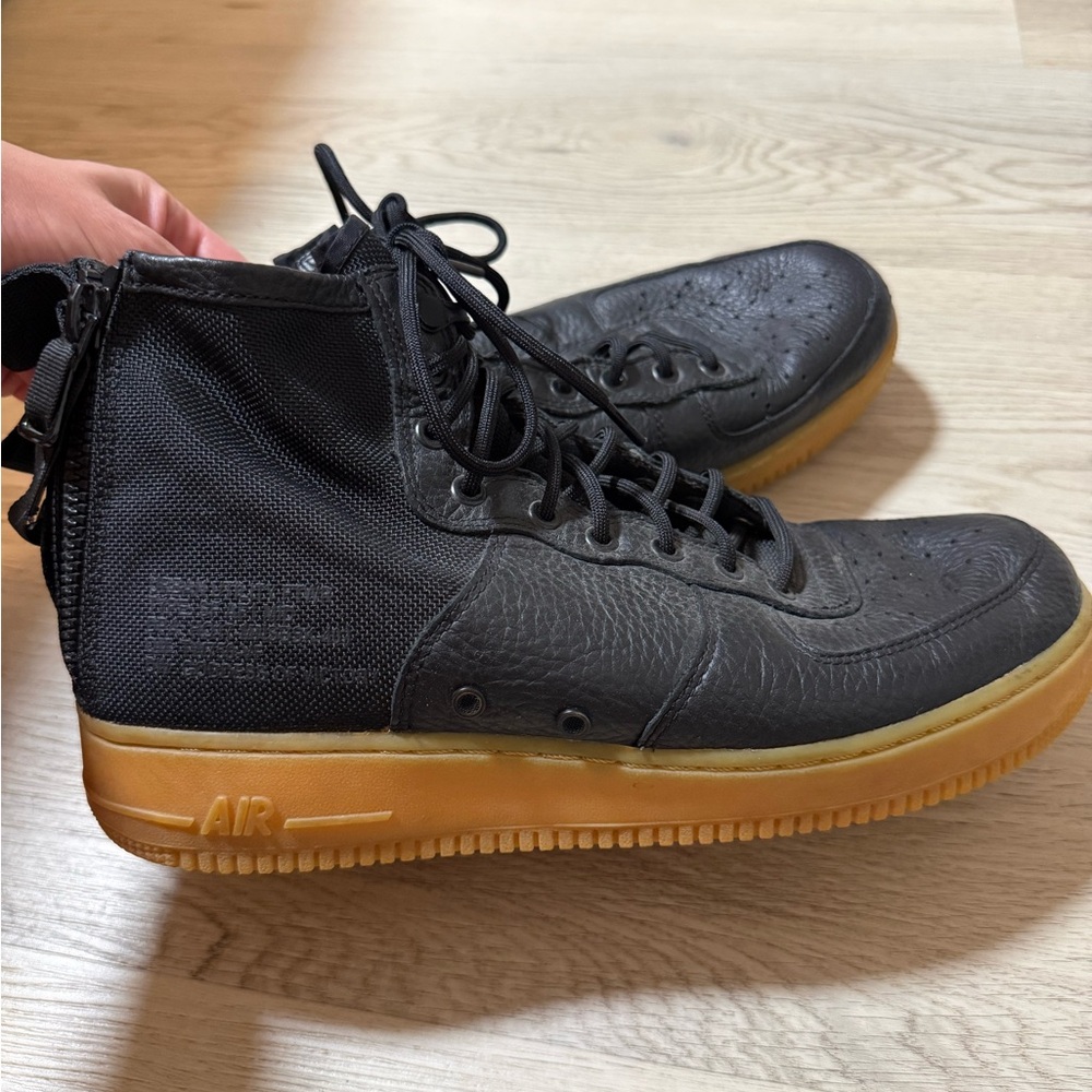 Nike SF Air Force 1 Mid Shoes Mens Sz 11.5 Black Gum Utility Sneakers 917753-003 - Picture 4 of 9